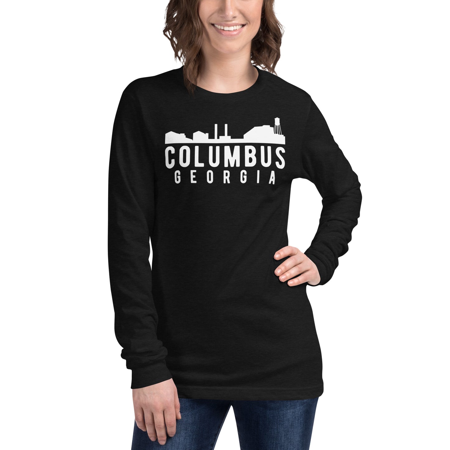 Columbus Georgia Skyline Unisex Long Sleeve Tee