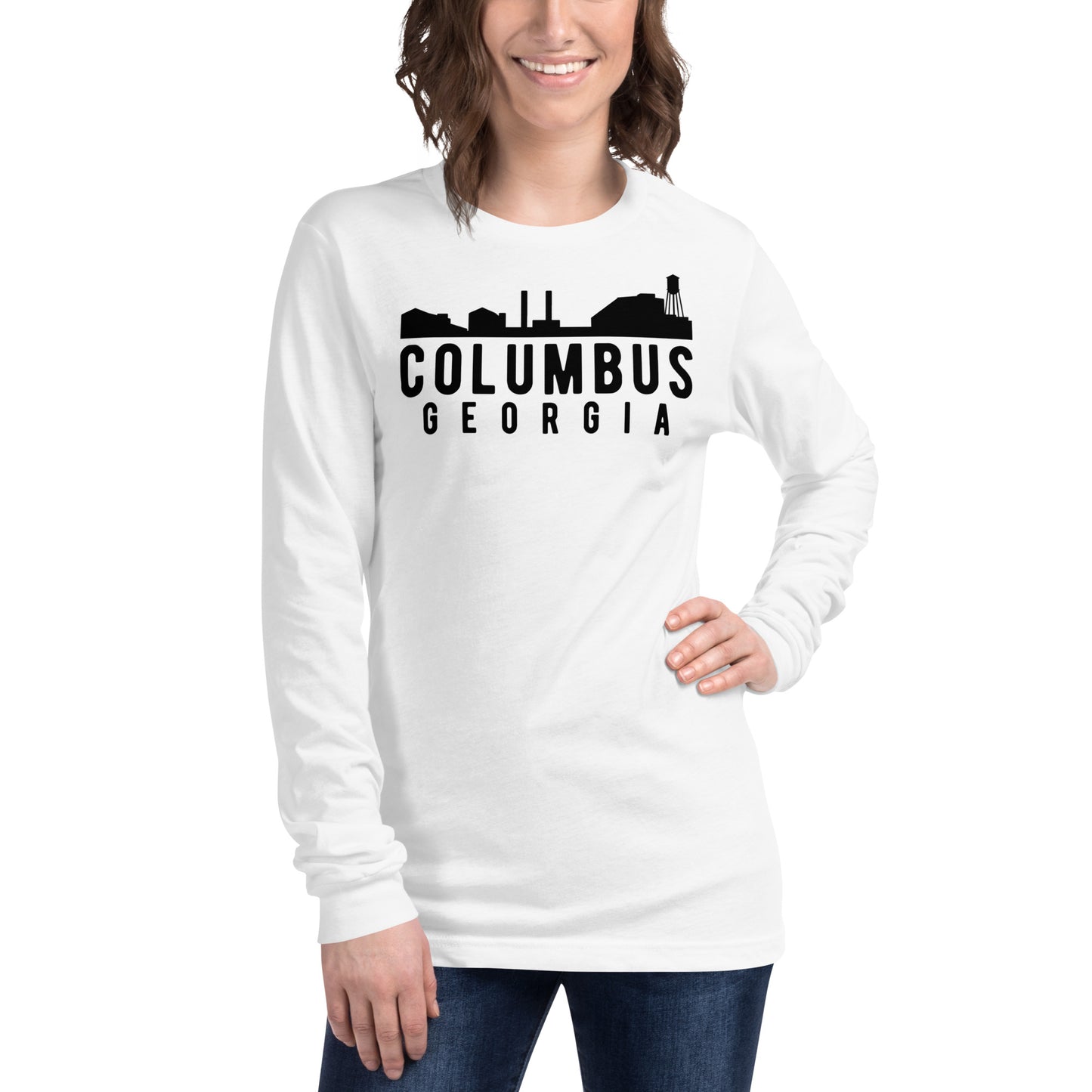 Columbus Georgia Skyline Unisex Long Sleeve Tee